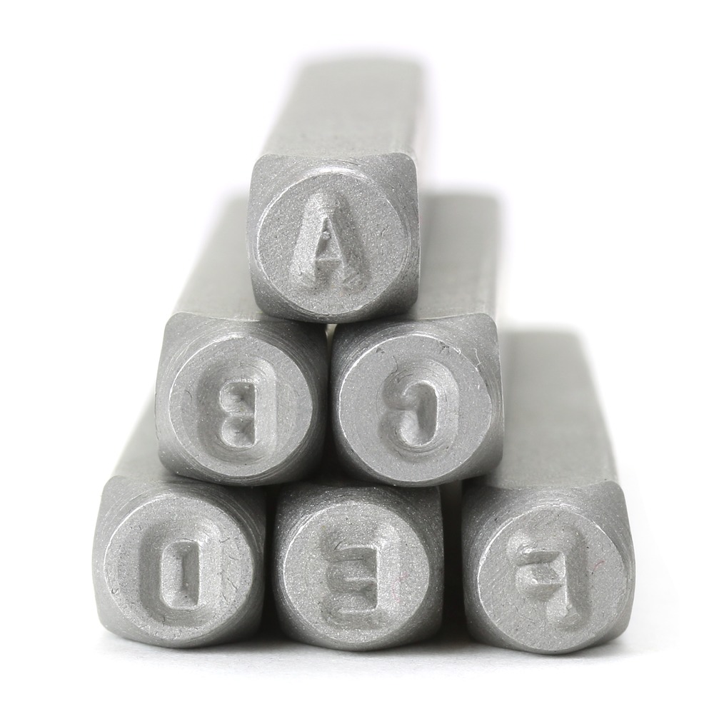 Metal Stamping Tools Economy Block Uppercase Letter & Number Stamp Set 3/32" (2.4mm)
